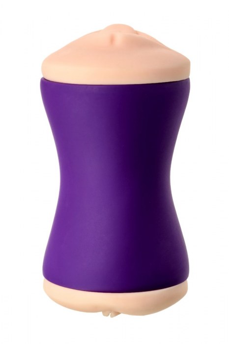 Двухсторонний мастурбатор JOS YARA в фиолетовой колбе - JOS - в Ачинске купить с доставкой