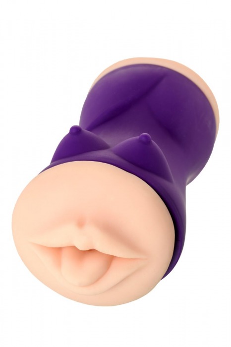 Двухсторонний мастурбатор JOS YARA в фиолетовой колбе - JOS - в Ачинске купить с доставкой
