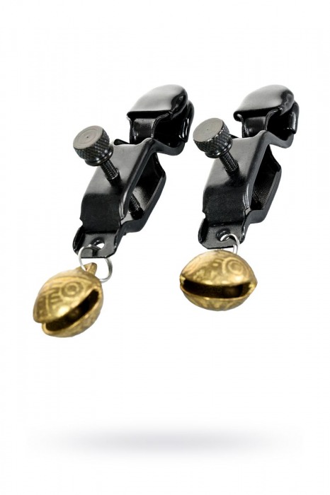Черно-золотистые зажимы для сосков TOYFA Theatre - ToyFa - купить с доставкой в Ачинске
