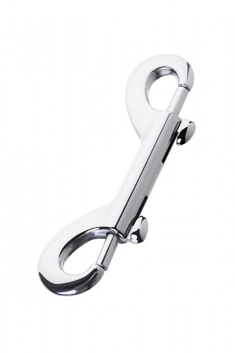 Серебристый двухсторонний карабин TOYFA Metal - ToyFa - купить с доставкой в Ачинске