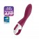 Малиновый вибромассажер для стимуляции G-точки Heated Thrill - 20,6 см. - Satisfyer купить в Ачинске с доставкой в Orgasmix.ru Малиновый вибромассажер для стимуляции G-точки Heated Thrill - 20,6 см. - Satisfyer