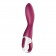 Малиновый вибромассажер для стимуляции G-точки Heated Thrill - 20,6 см. - Satisfyer купить в Ачинске с доставкой в Orgasmix.ru Малиновый вибромассажер для стимуляции G-точки Heated Thrill - 20,6 см. - Satisfyer