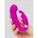 Лиловый вибратор Mini G-Spot Curve Vibe с клиторальным зайчиком - Happy Rabbit