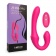 Розовый вибратор с клиторальным отростком и пультом ДУ- 19,6 см. - I-MOON купить в Ачинске с доставкой в Orgasmix.ru Розовый вибратор с клиторальным отростком и пультом ДУ- 19,6 см. - I-MOON