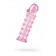 Гелевая розовая насадка на фаллос с шипами - 12 см. - Toyfa Basic - в Ачинске купить с доставкой