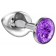 Малая серебристая анальная пробка Diamond Purple Sparkle Small с фиолетовым кристаллом - 7 см. - Lola Games - купить с доставкой в Ачинске